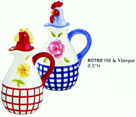 Cock a Doodle Oil and Vinegar with Stoppers