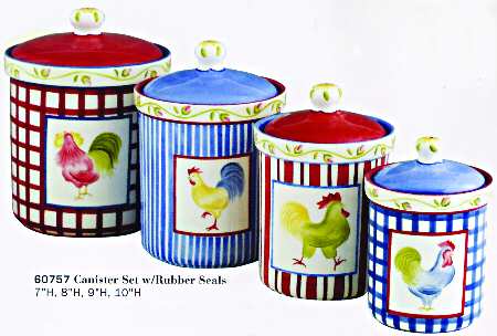 Cock a Doodle (4 Piece) Canister Set (Box Set)