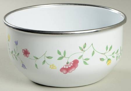 Summer Chintz ("England 1883" Stamp) 6" Metal Bowl