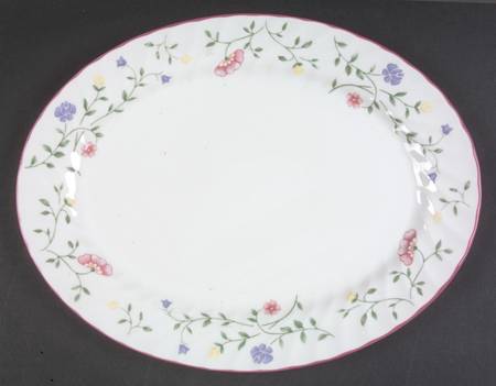 Summer Chintz ("England 1883" Stamp) 11" Oval Serving Platter