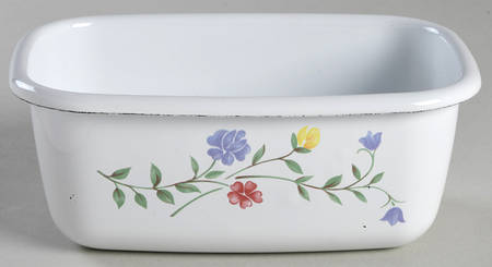 Summer Chintz ("England 1883" Stamp) Small Metal Rectangular Baker