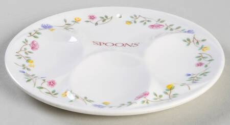 Summer Chintz ("England 1883" Stamp) Spoon Rest (Holds 3 Plastic Spoons)
