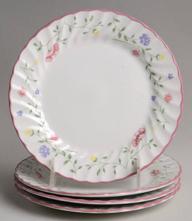 Summer Chintz ("England 1883" Stamp) Salad Plate - Set of 4