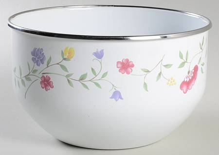 Summer Chintz ("England 1883" Stamp) 7" Metal Bowl