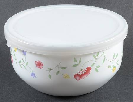 Summer Chintz ("England 1883" Stamp) 5" Metal Bowl W/Plastic Lid