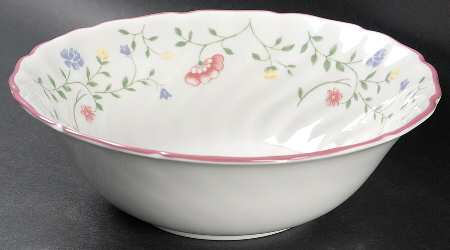 Summer Chintz ("England 1883" Stamp) 8" Round Vegetable Bowl