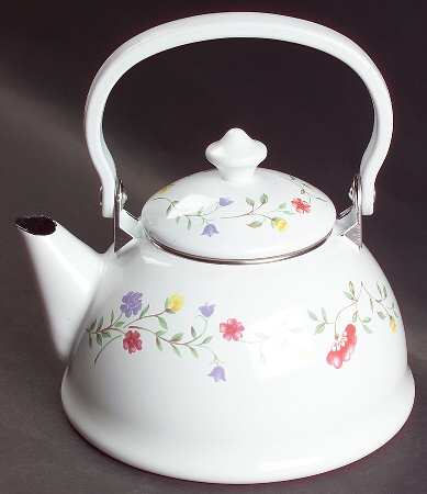 Summer Chintz ("England 1883" Stamp) Individual Metal Kettle & Lid