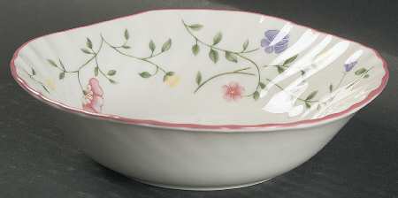 Summer Chintz ("England 1883" Stamp) Square Cereal Bowl by Johnson Brothers