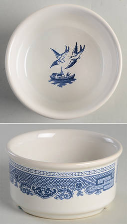 Willow Blue ("England 1883" Backstamp, China) Ramekin