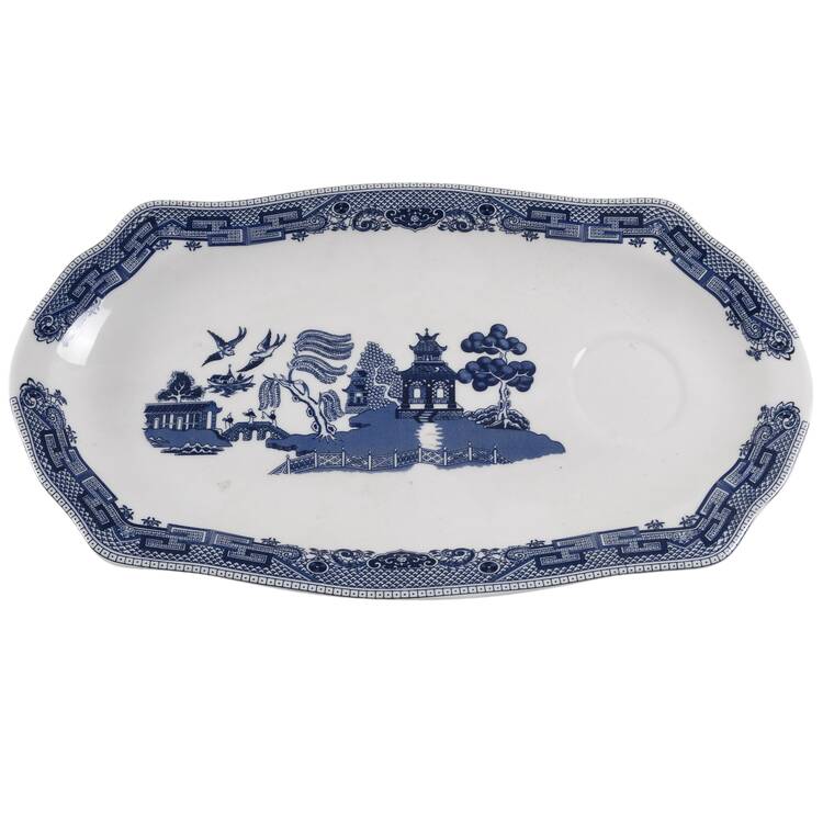 Willow Blue ("England 1883" Backstamp, China) Snack Plate