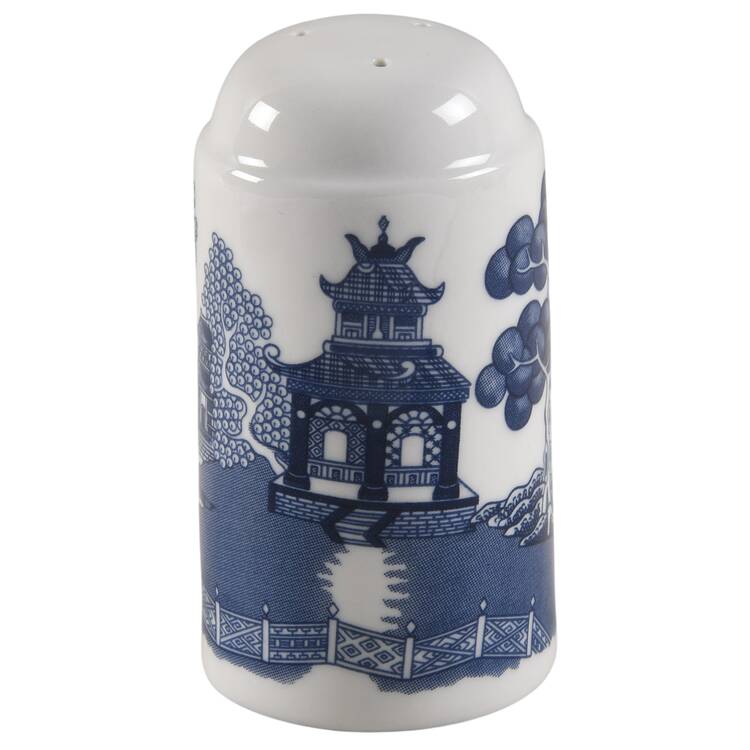 Willow Blue ("England 1883" Backstamp, China) Salt Shaker by Johnson Brothers