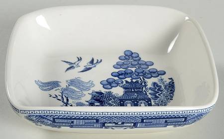 Willow Blue ("England 1883" Backstamp, China) Individual Dip Dish