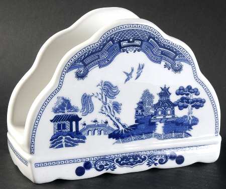 Willow Blue ("England 1883" Backstamp, China) Napkin Holder