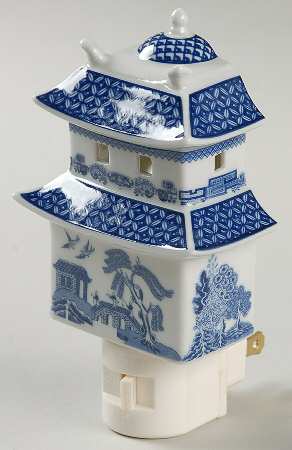 Willow Blue ("England 1883" Backstamp, China) Night Light