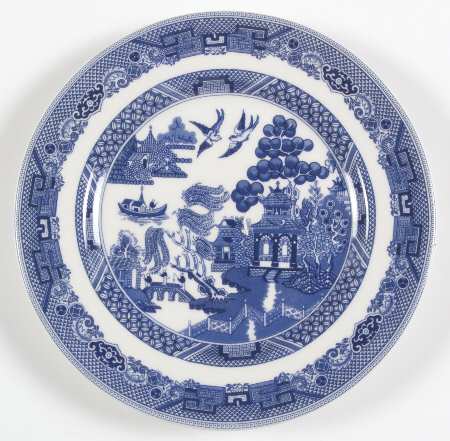 Willow Blue ("England 1883" Backstamp, China) Dessert/Pie Plate