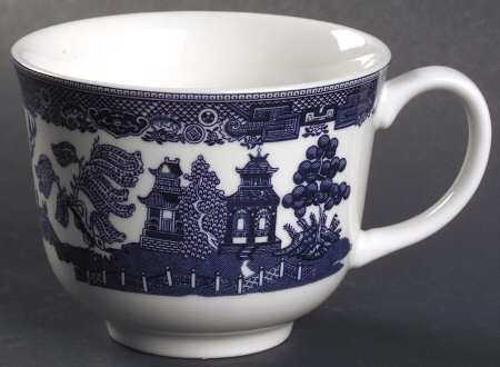 Willow Blue ("England 1883" Backstamp, China) Flat Cup