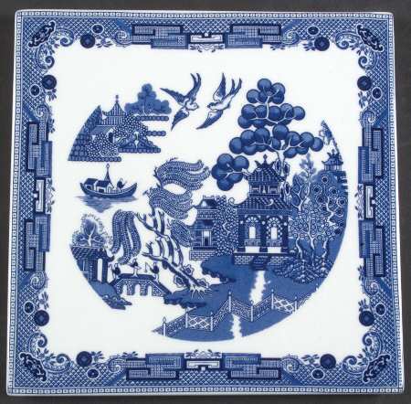 Willow Blue ("England 1883" Backstamp, China) Trivet