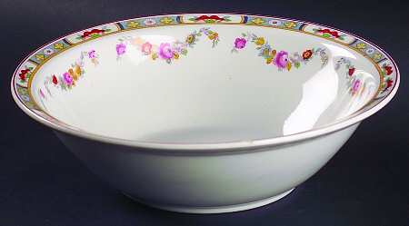 Arundale (White Background) 9" Round Vegetable Bowl