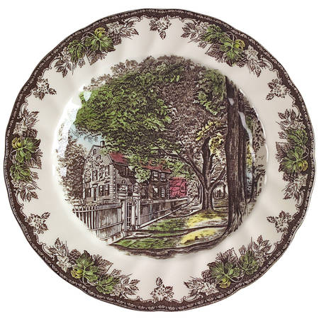 The Friendly Village ("England 1883" Backstamp) Buffet/Dinner Plate