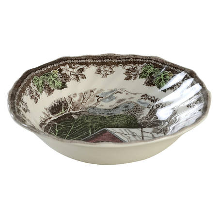 The Friendly Village ("England 1883" Backstamp) Square Cereal Bowl