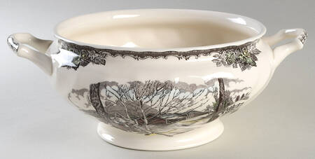 The Friendly Village ("England 1883" Backstamp) Tureen No Lid