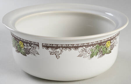 The Friendly Village ("England 1883" Backstamp) 2 Qt Round Covered Casserole No Lid