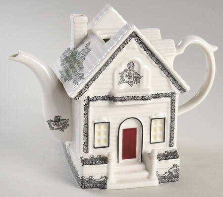 The Friendly Village ("England 1883" Backstamp) House Tea Pot No Lid