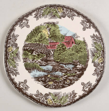The Friendly Village ("England 1883" Backstamp) Trivet
