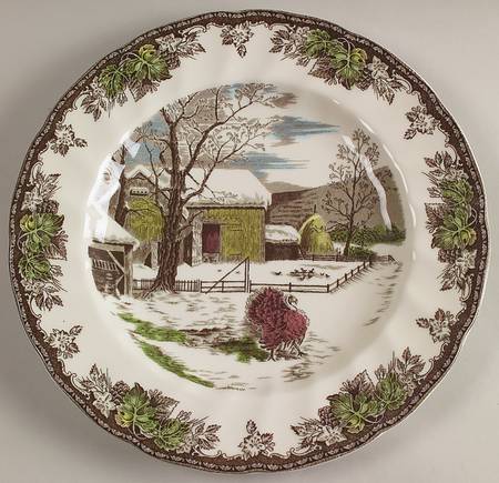 The Friendly Village ("England 1883" Backstamp) Large Dinner Plate