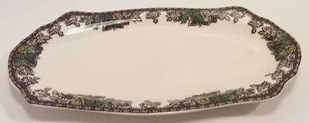 The Friendly Village ("England 1883" Backstamp) Large Sandwich Tray