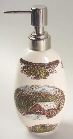 The Friendly Village ("England 1883" Backstamp) Soap Dispenser