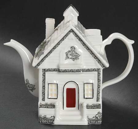 The Friendly Village ("England 1883" Backstamp) House Teapot & Lid