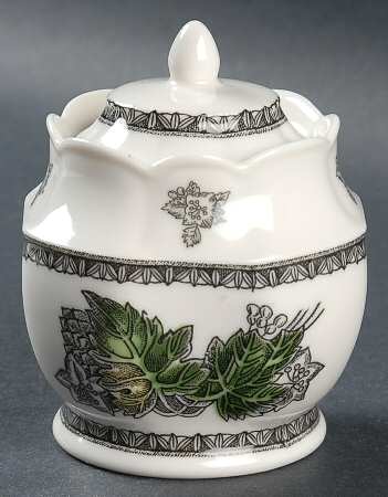 The Friendly Village ("England 1883" Backstamp) Sugar Bowl & Lid