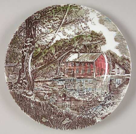 The Friendly Village ("England 1883" Backstamp) Canape Plate