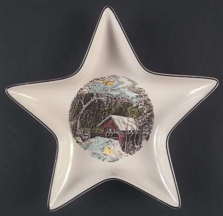 The Friendly Village ("England 1883" Backstamp) Large Star Shaped Dish