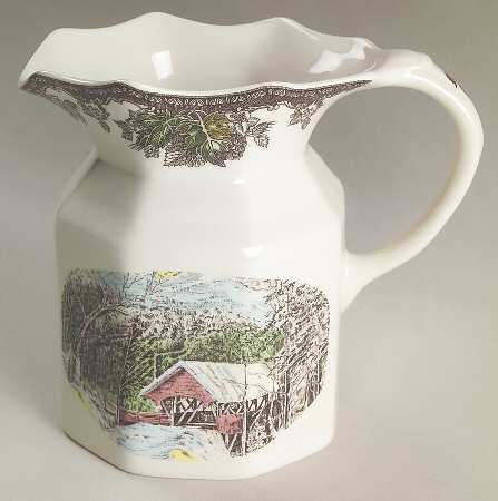 The Friendly Village ("England 1883" Backstamp) 28 Oz Pitcher