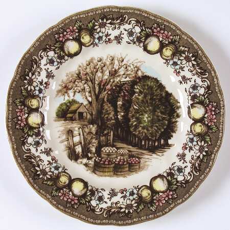 The Friendly Village ("England 1883" Backstamp) Luncheon Plate by Johnson Brothers