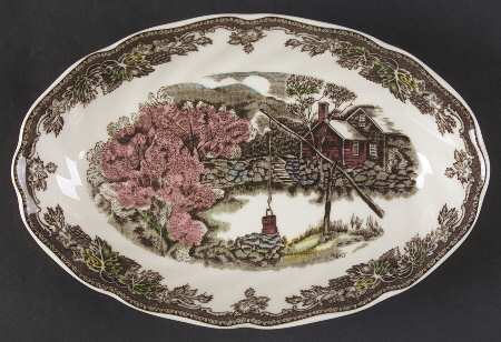 The Friendly Village ("England 1883" Backstamp) Relish/Gravy Underplate