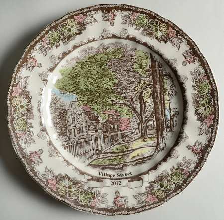 The Friendly Village ("England 1883" Backstamp) 2012 Collector Plate