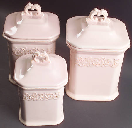 Vintage Pink (3 Piece) Canister Set (Box Set)