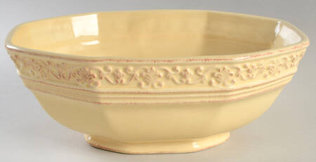 Vintage Yellow (Butter) 10" Oval Vegetable Bowl