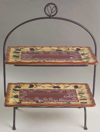 Tuscan Dreams (With Olives) 2-Tier Serving Tray