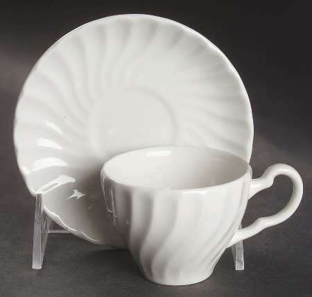 Regency (England 1883 Stamp, Made in China) Flat Demitasse Cup & Saucer Set