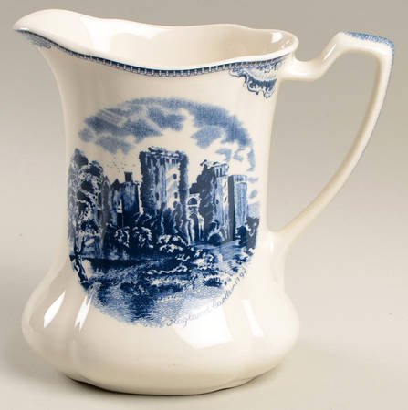 Old Britain Castles Blue (England 1883 Stamp) 32 Oz Pitcher