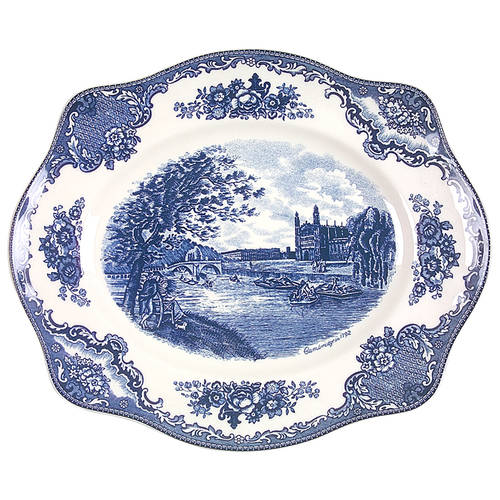 Old Britain Castles Blue (England 1883 Stamp) 11" Oval Serving Platter