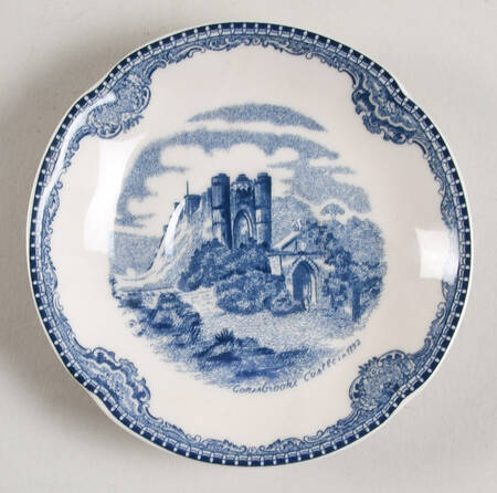 Old Britain Castles Blue (England 1883 Stamp) Saucer for Demitasse Cup