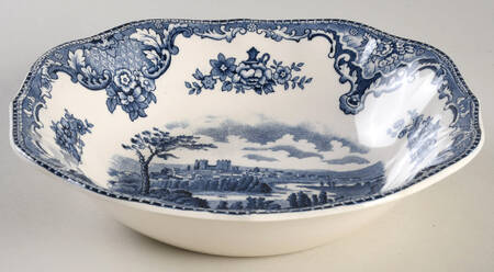 Old Britain Castles Blue (England 1883 Stamp) Square Soup Bowl