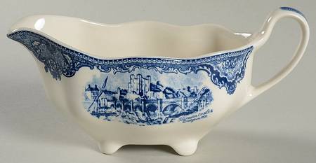 Old Britain Castles Blue (England 1883 Stamp) Gravy Boat