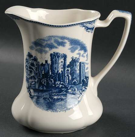 Old Britain Castles Blue (England 1883 Stamp) 24 Oz Pitcher
