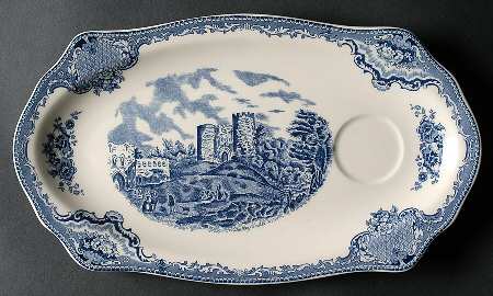 Old Britain Castles Blue (England 1883 Stamp) Snack Plate